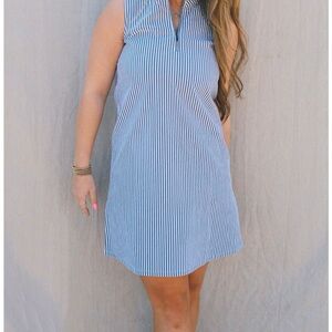 Lulu-B Blue and White Striped dress